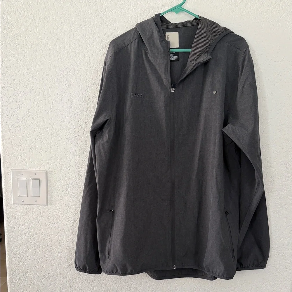 Vuori Men's Hooded Windbreaker Jacket - Charcoal Gray